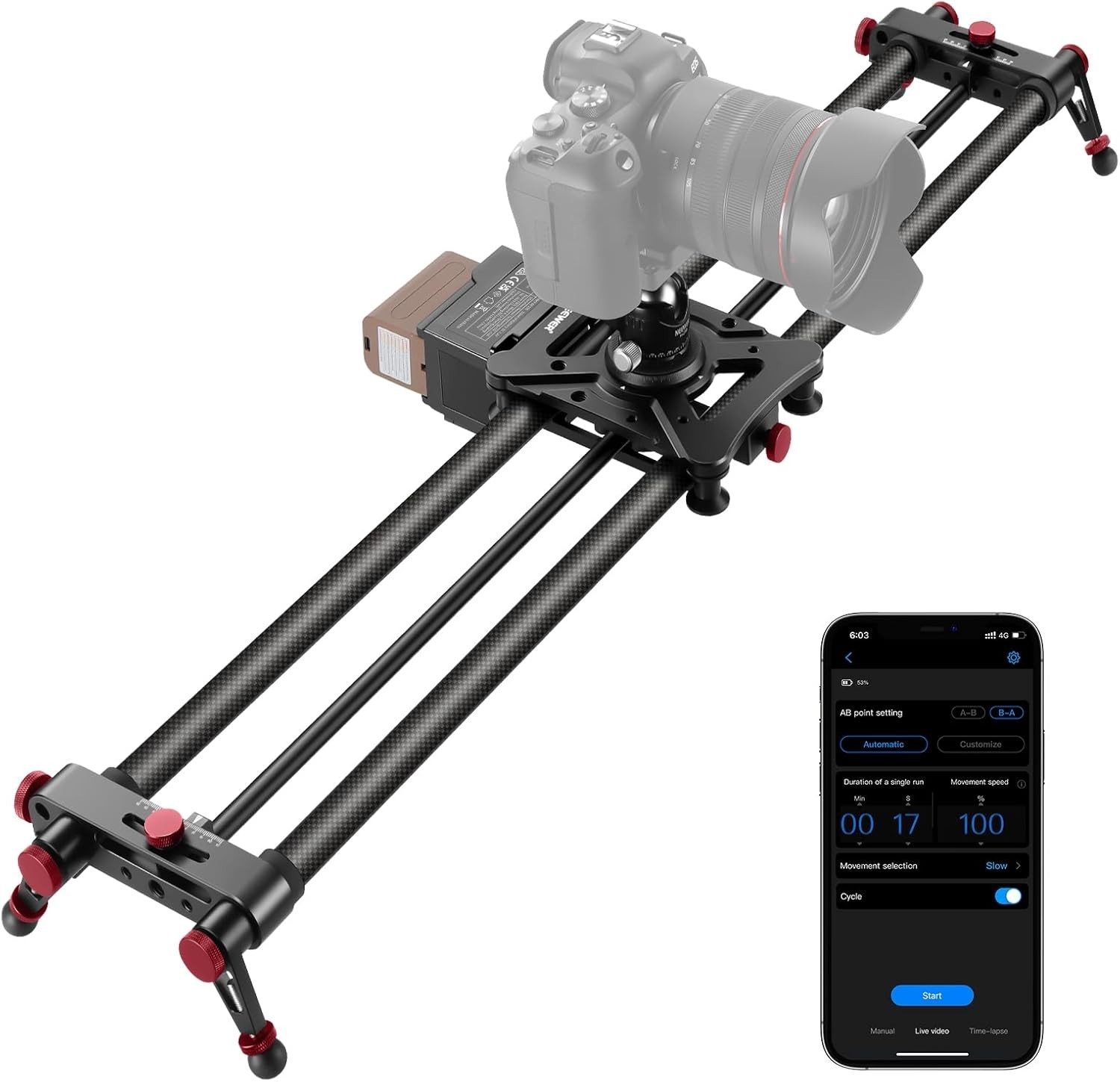 NEEWER CA136 Triple Suction Cup Extension Pole Car Mount Kit