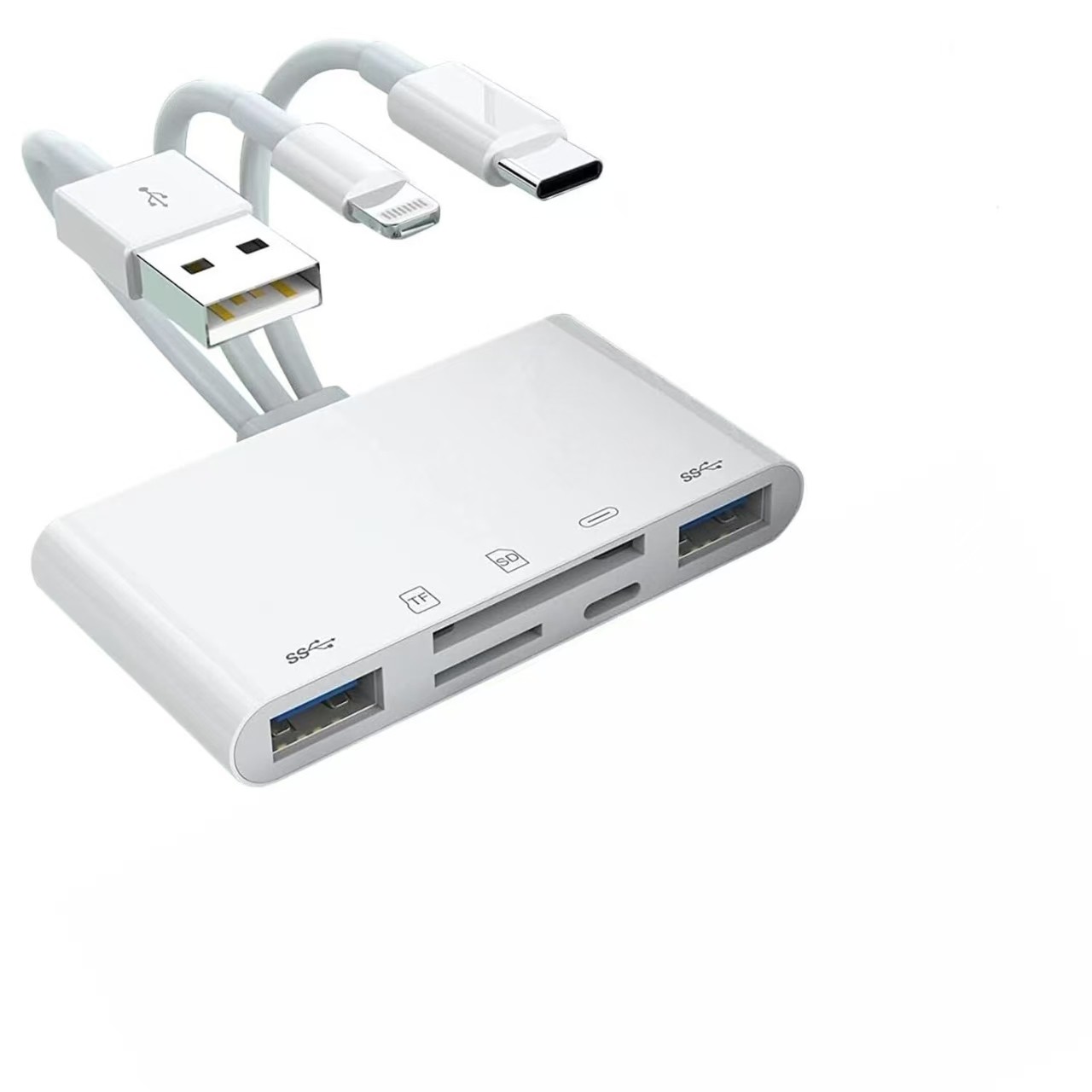 5 in 1 Memory Card Reader USB 3.0 OTG Adapter SD Card Reader For iPhone/iPad LOT