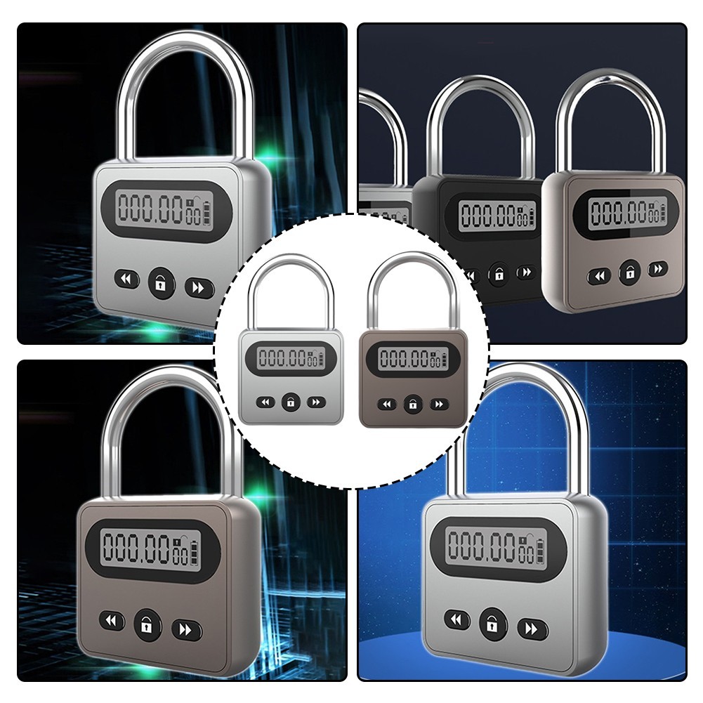 for Smart Chip Metal Timer Lock with LCD Display Automatic Unlocking Annoying
