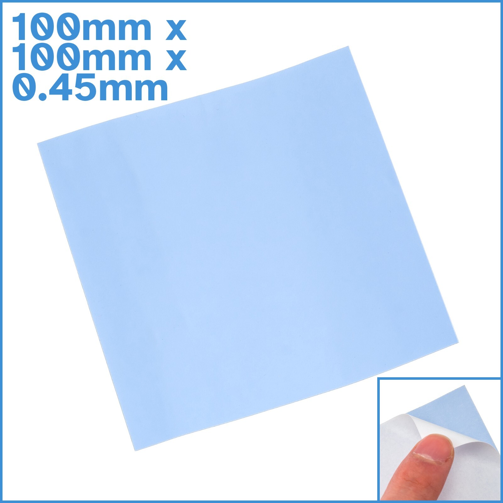 100mm x 100mm x 0.45mm Coated Fiberglass Silicone Thermal Tape Pad Self Adhesive