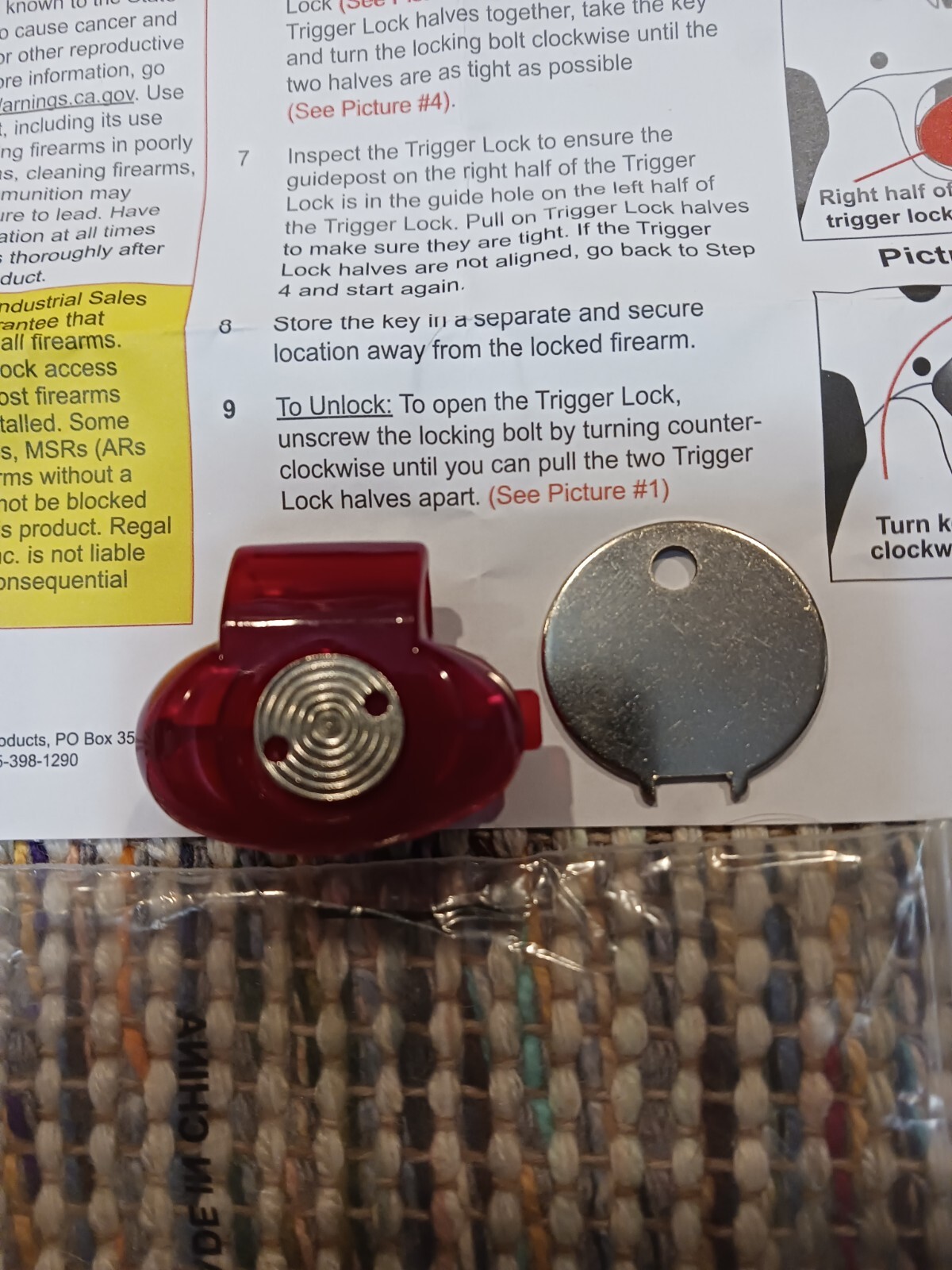 4 EACH, Regal, Quality Trigger Locks for Rifles, Shotguns, Handguns, Safety Lock