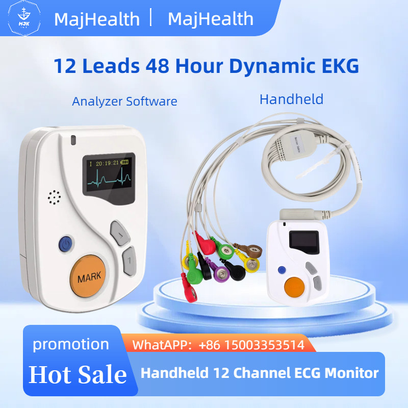 TLC6000 12-Lead Holter Monitor - 24hr ECG Recorder for Cardiac Rhythm Analysis
