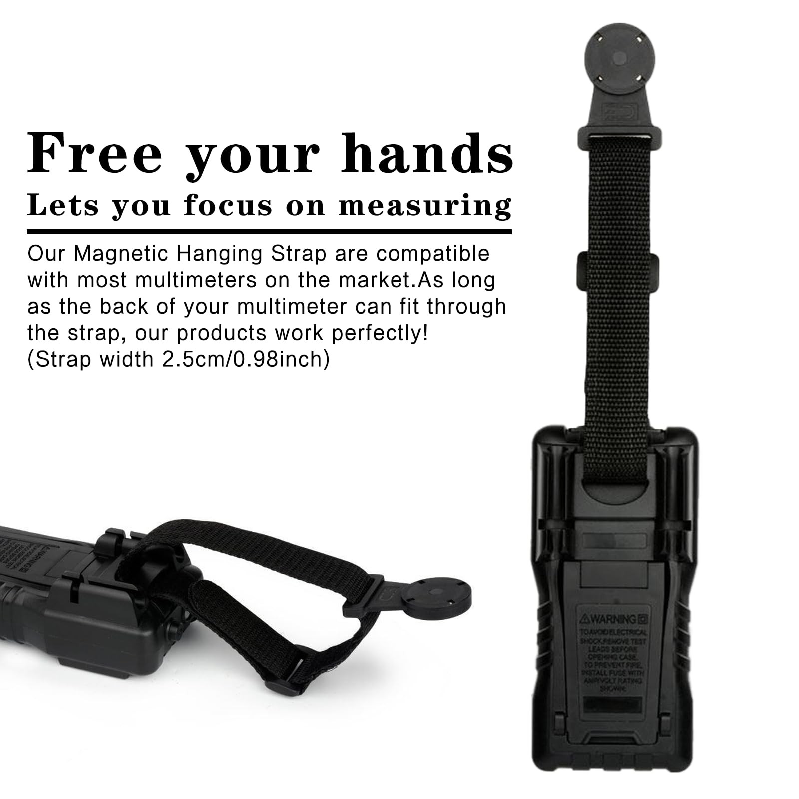 Multimeter Magnetic Hanging Strap,Multifunctional Strap Kit black
