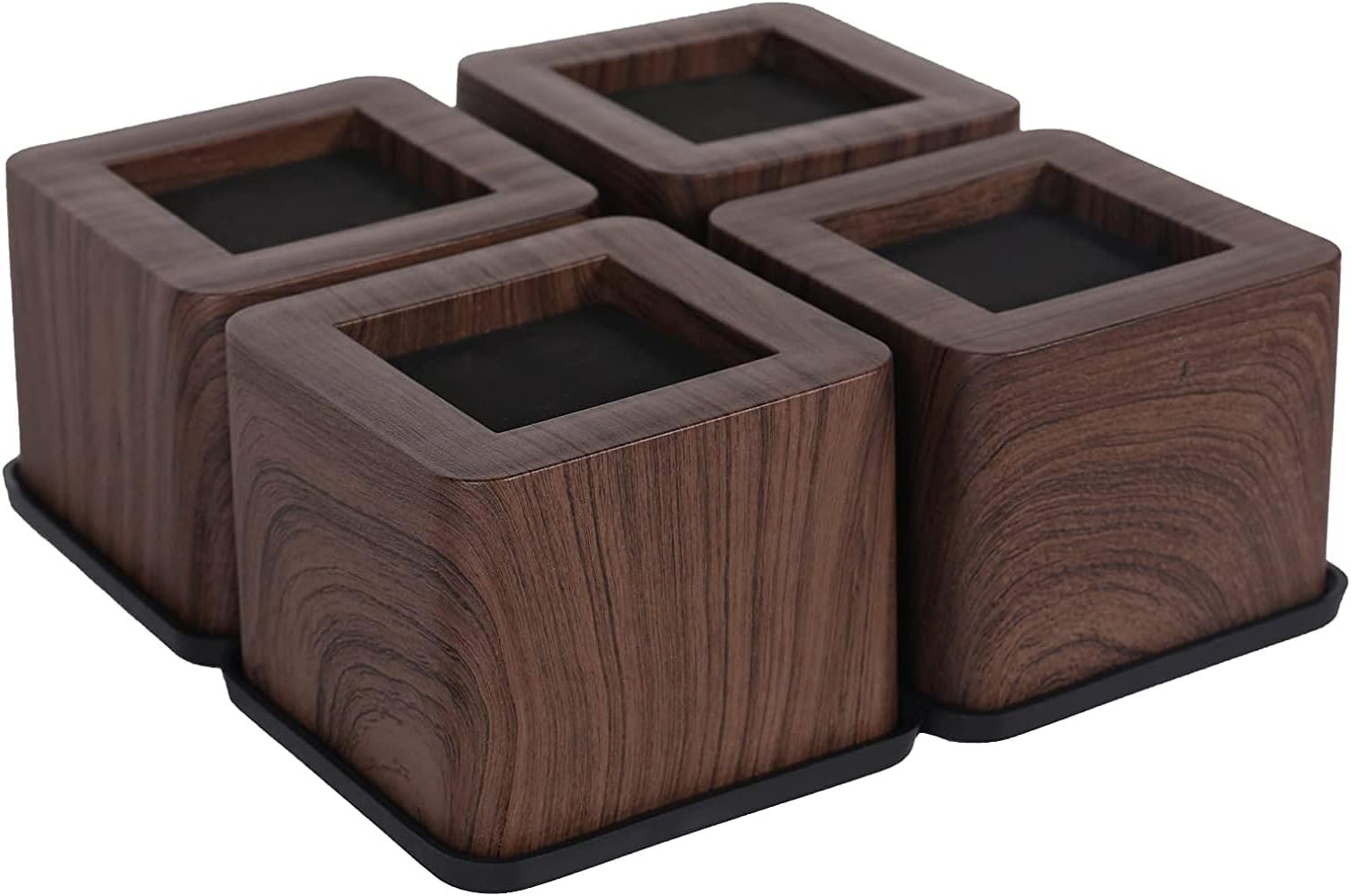 Wood Bed Risers Heavy Duty Furniture Risers Lift Block-3 Inch, Lifts Up to 22...