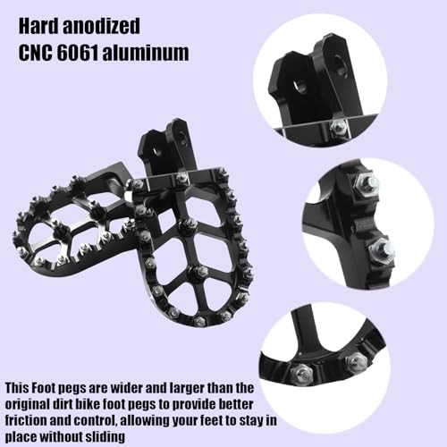 Motorcycle CNC Aluminum Foot Pegs Rests CRF230F 2003-2019 (Black) [Foot Pegs]