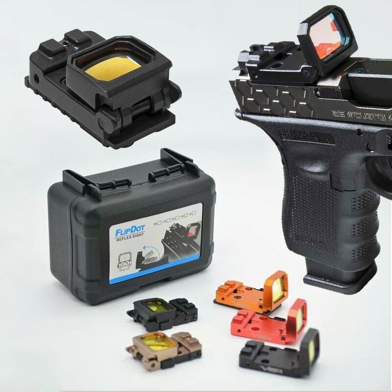 Tactical Flip Up Dot Sight Holographic Reflex Scope Foldable Red Dot Sight RMR