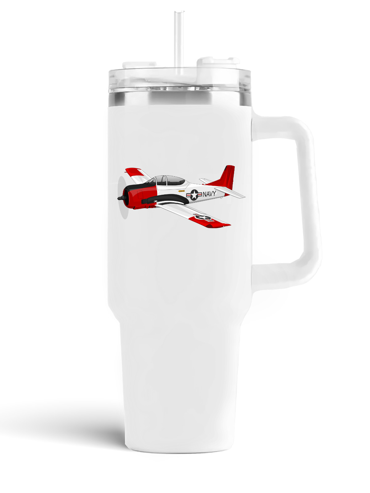 North American T-28 Trojan Stainless Steel H2.0 Quencher Tumbler 40oz
