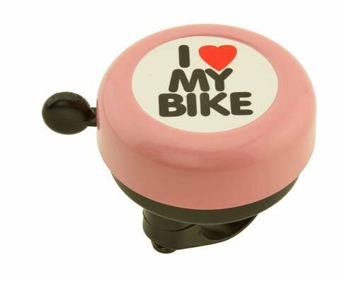 Bike I Love My Bicycle Bell Pink. bike part ,bicycle parts.