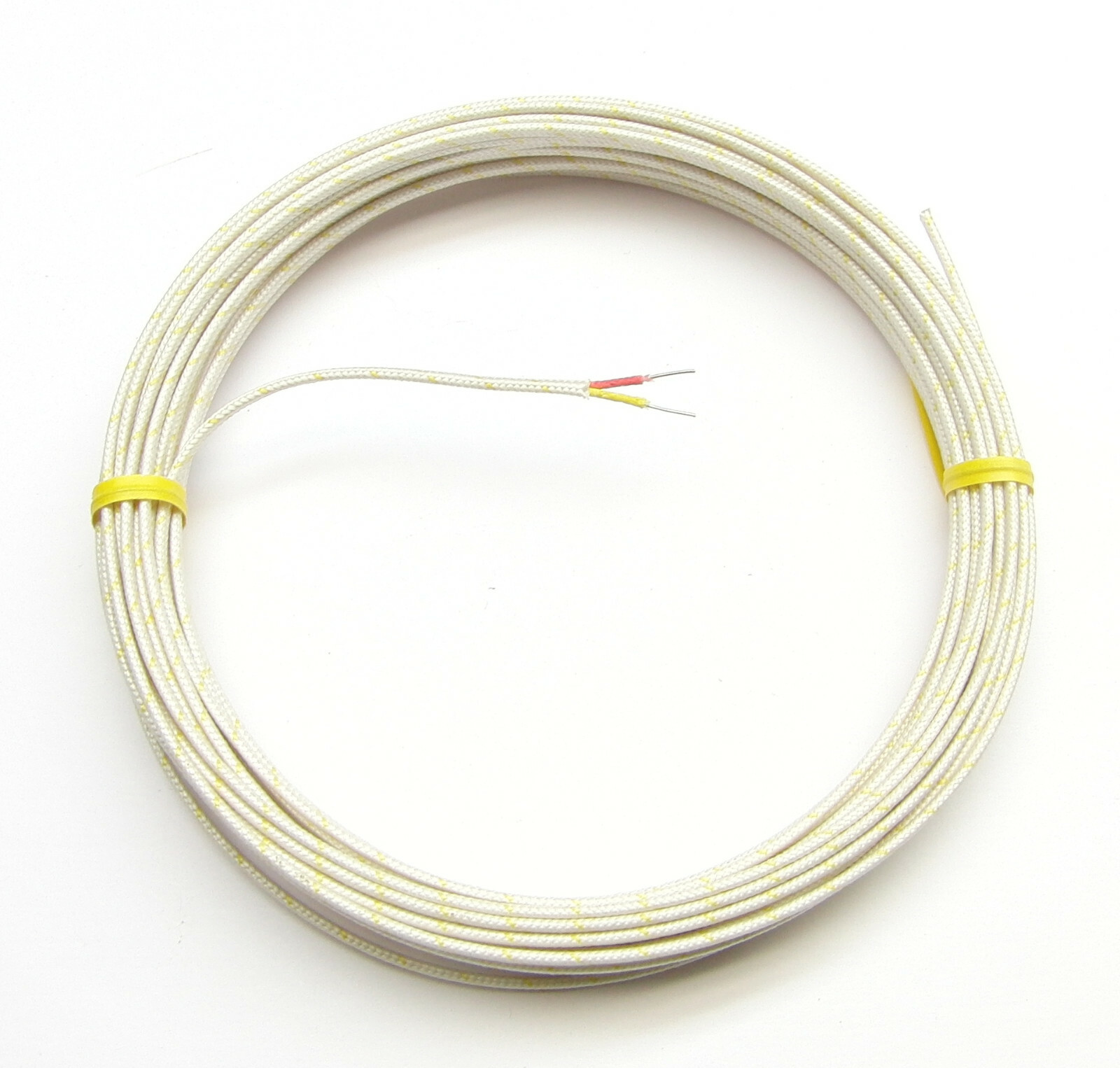 K-type Thermocouple Wire AWG 24 Solid with Fiberglass Insulation Extension 10 yd