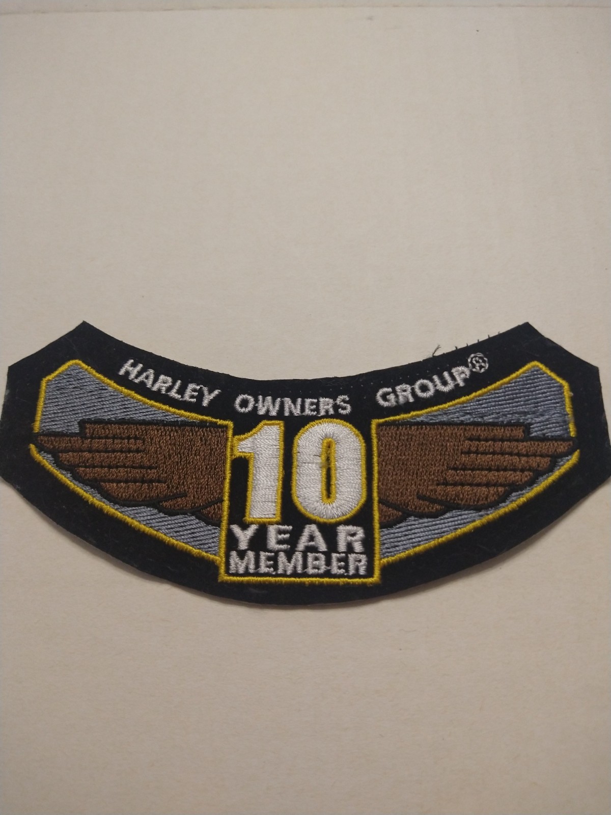 Harley Davidson Harley Owners Group 10 Year Member Patch