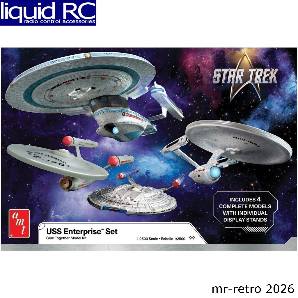 AMT 1485 1:2500 Star Trek U.S.S. Enterprise Four Ship Set Plastic Model K