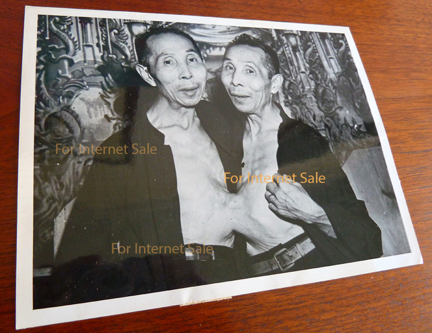 Nude Chinese Siamese Conjoined Twins  Ultra Rare 1948 Photo PT Barnum Freaks