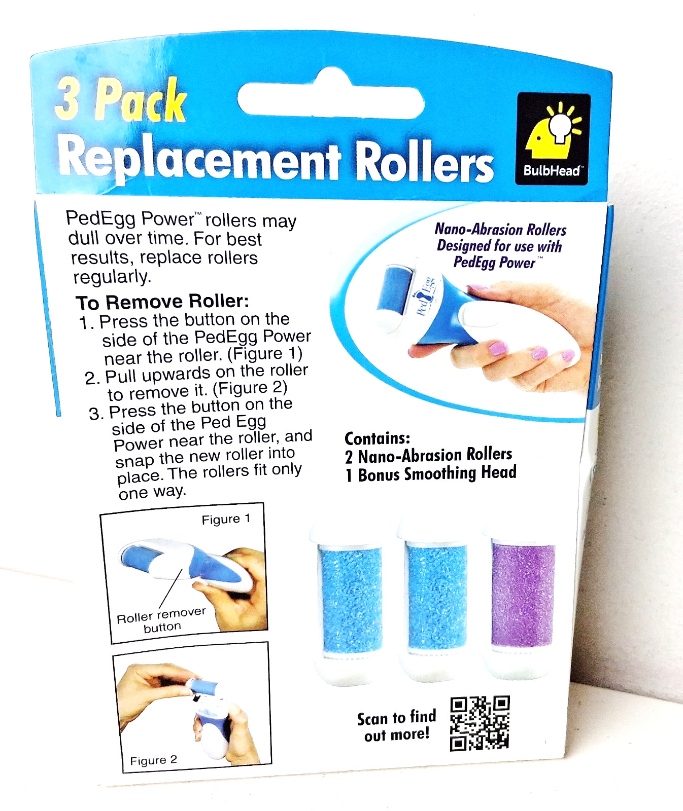 Ped Egg Power Genuine Refill Replacement Rollers 3 Pack SEALED New in Box