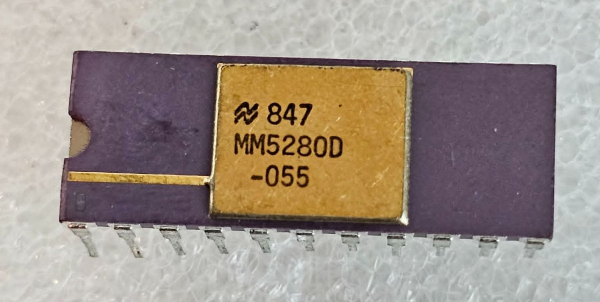 Vintage National MM5280D 4K x1 DRAM IC Early Apple II / S-100 Era Ceramic RAM