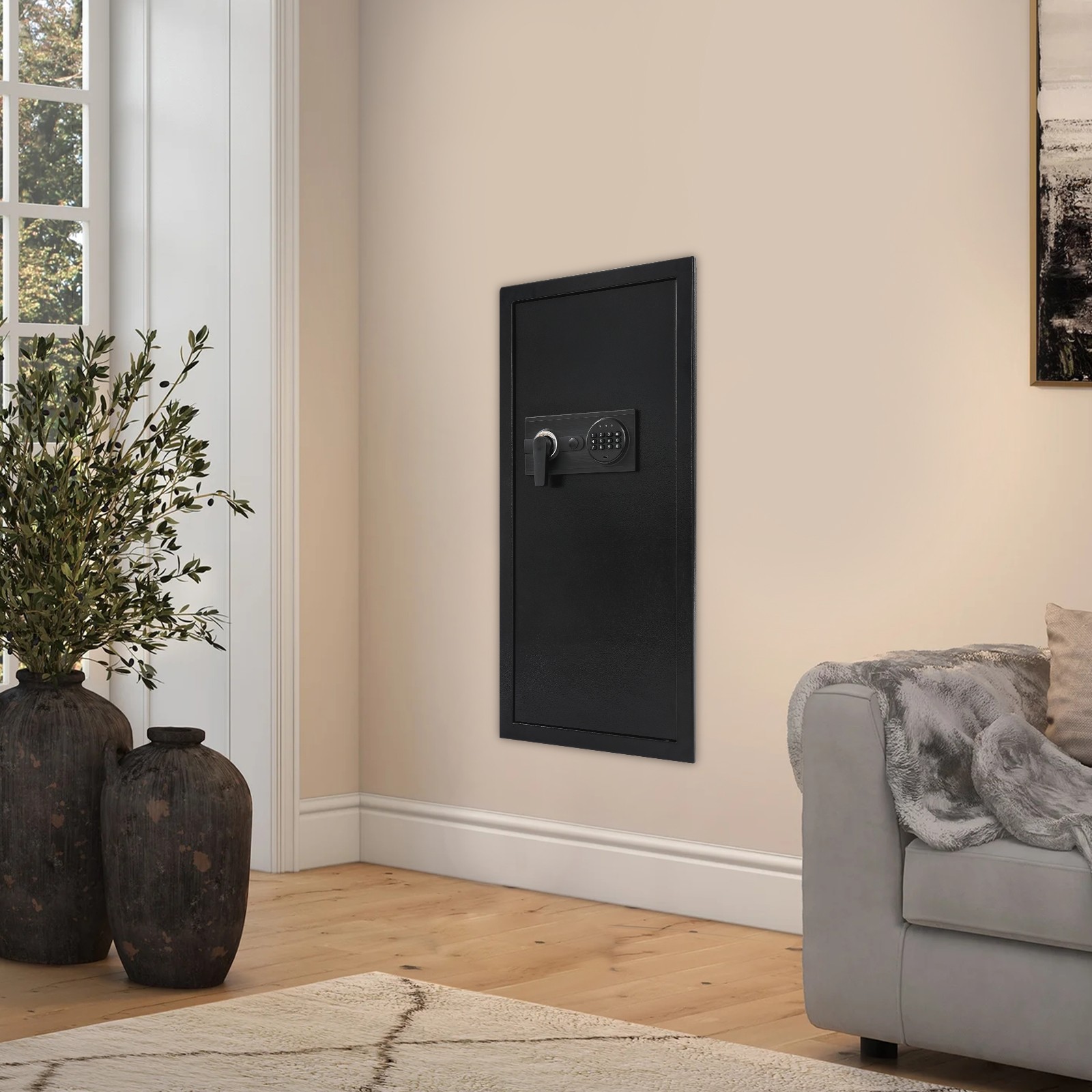 Rectangular Wall-mounted Safe Hidden Modern Embedded Wall Password Safe Case