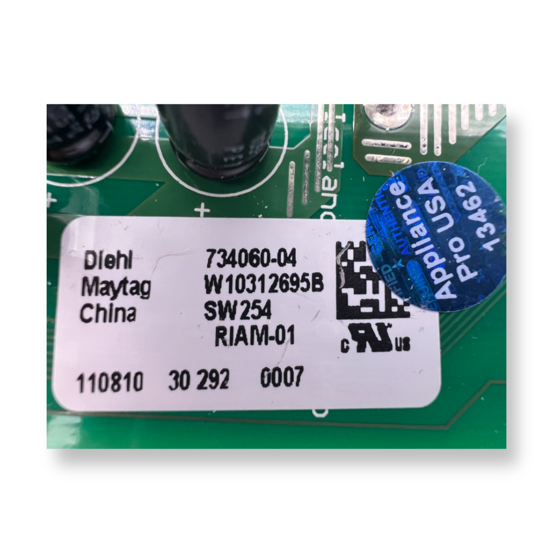 W10312695B WHIRLPOOL REFRIGERATOR CONTROL BOARD SAME DAY SHIP, 1 YEAR WARRANTY*