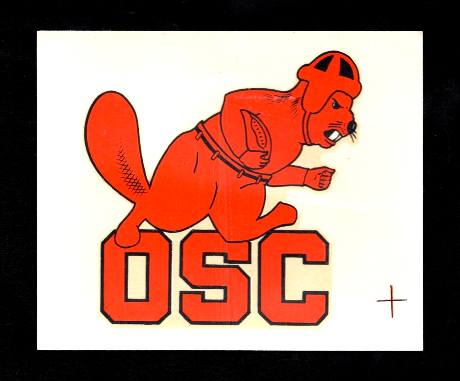 orig./Rare!! 1940's **Vintage FOOTBALL DECAL** OSC Oregon State College Beavers