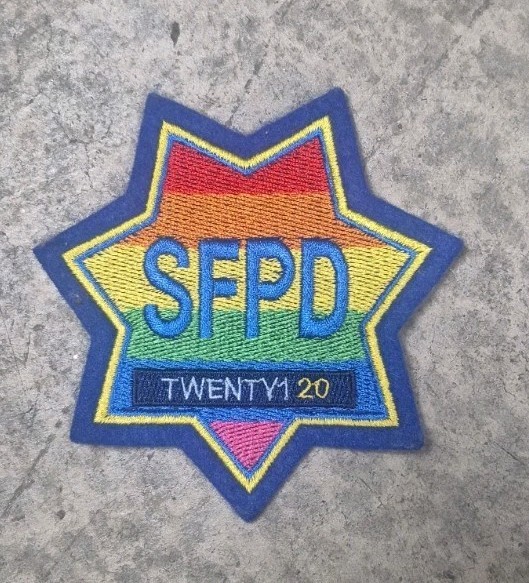 SFPD San Francisco Police 2020 Pride Patch Rainbow TWENTY120 CA Law Enforcement