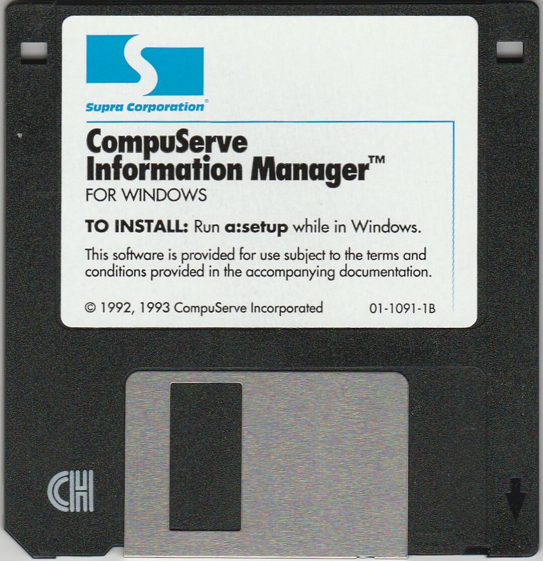 CompuServe Information Manager for Windows by CompuServe ~ 3.5" disk 1993