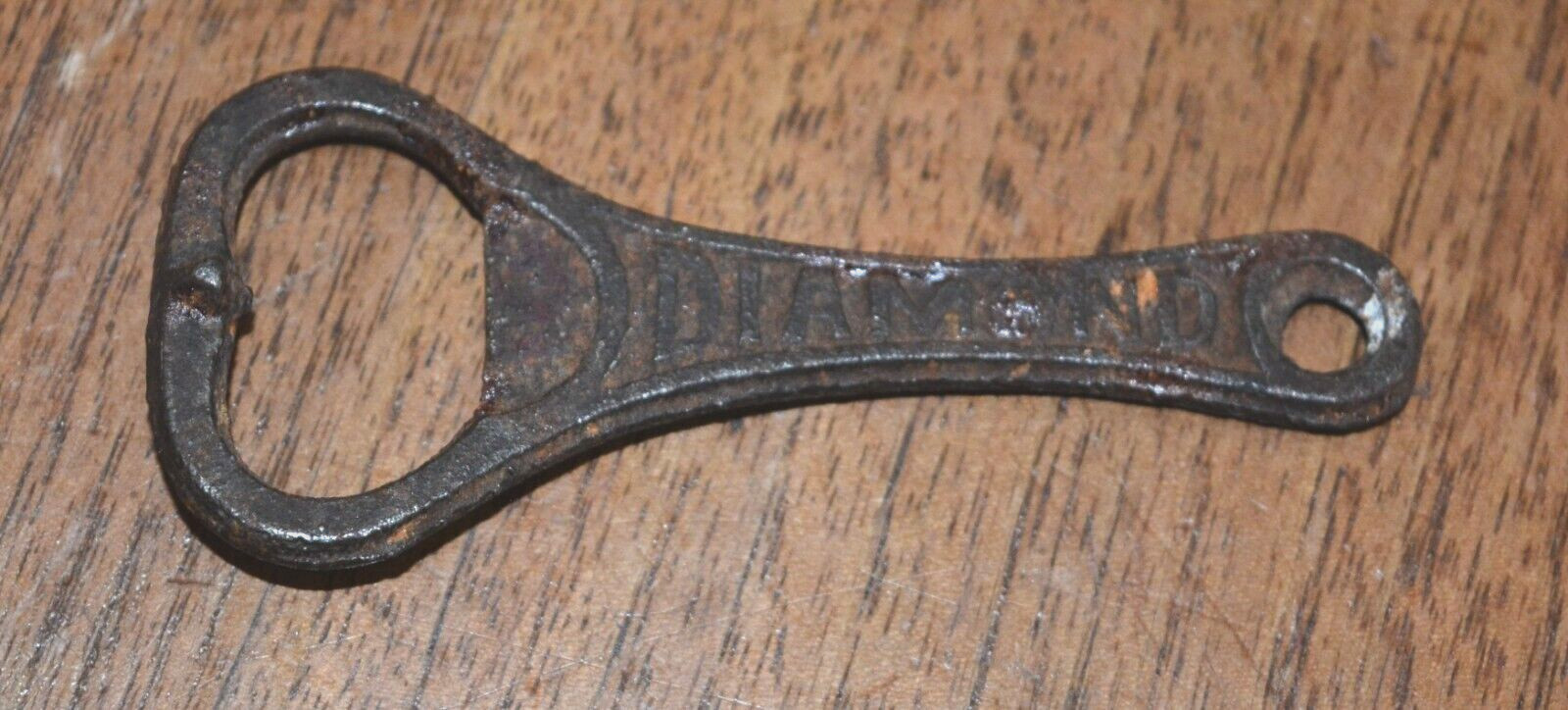 VTG DIAMOND Bottle Opener 3" CAST IRON