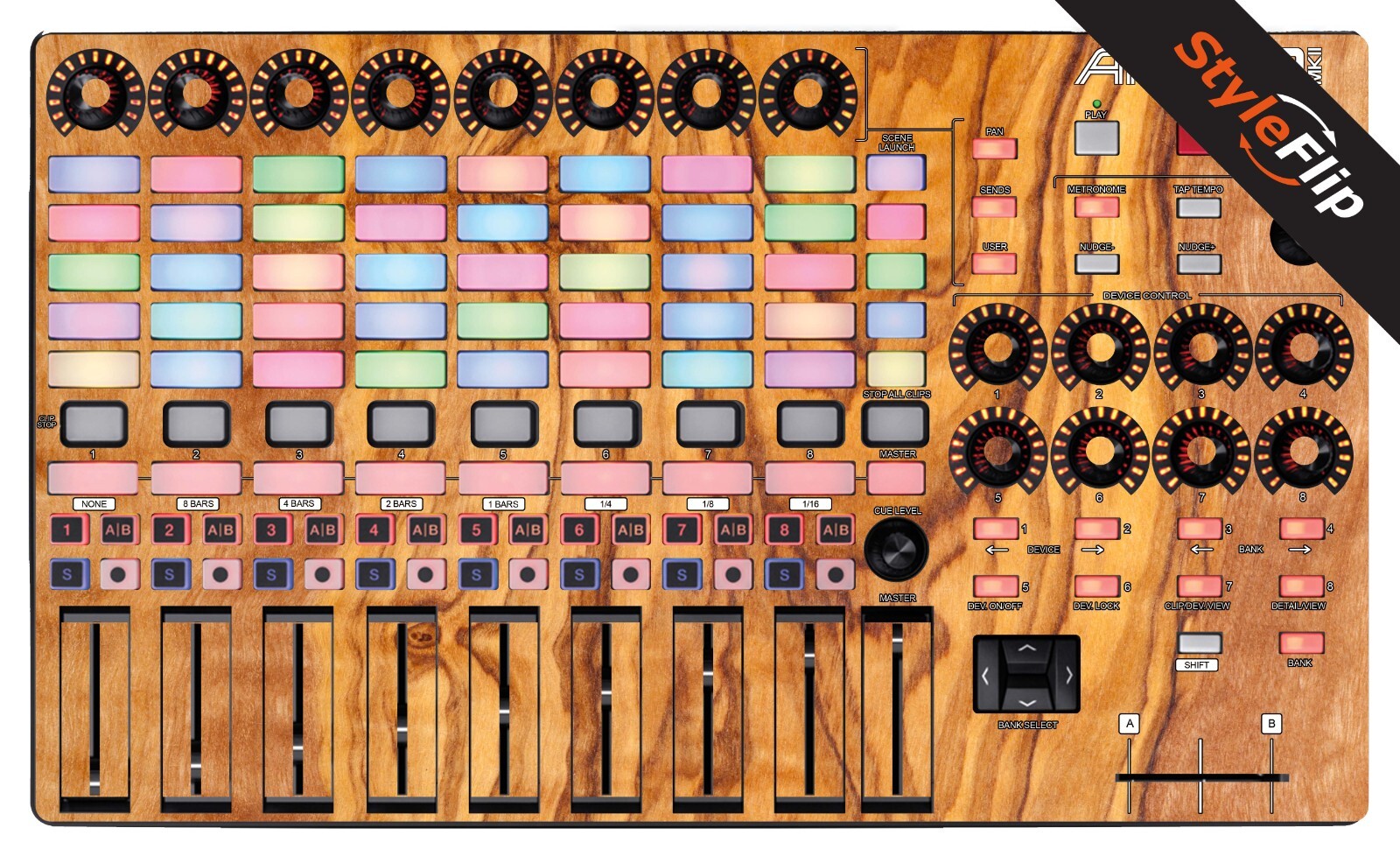 Akai APC 40 MK2 | Wood 6 | Protective Decal | StyleFlip Skins