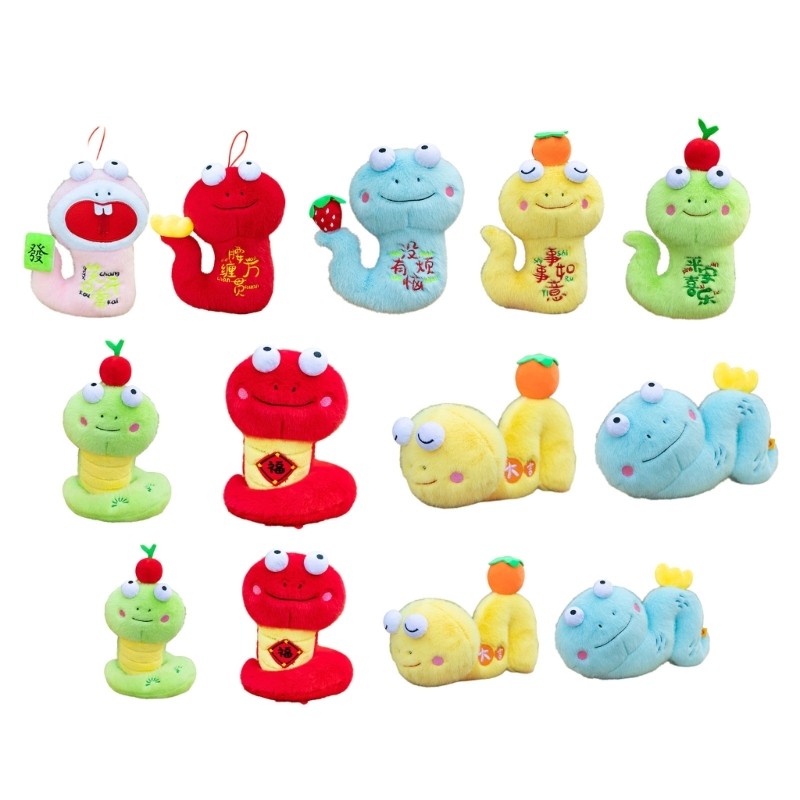 Stuffed Snake Toy Plush New Year Mascots Gift Lovely Snake Mascots for Kids