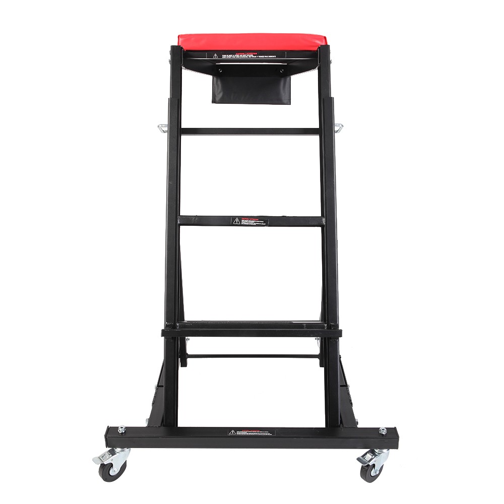 Adjustable Height Foldable Creeper for Automotive Workshop - Black