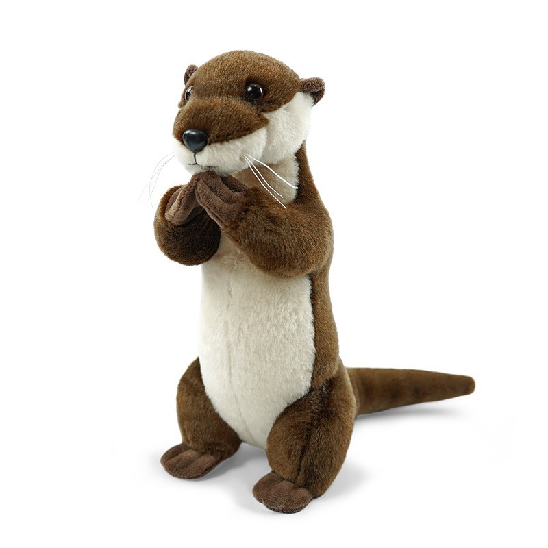10'' Realistic Otter Plush Toy Super Soft Stuffed Animal Interactive For Childs