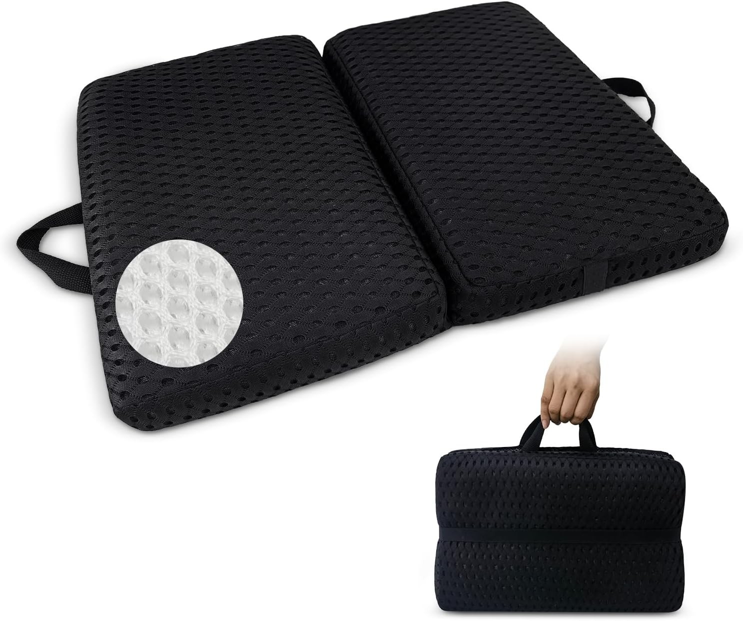 Esme L&H Portable Seat Cushion, Breathable 3D Fabric Foldable Seat Cushion for S