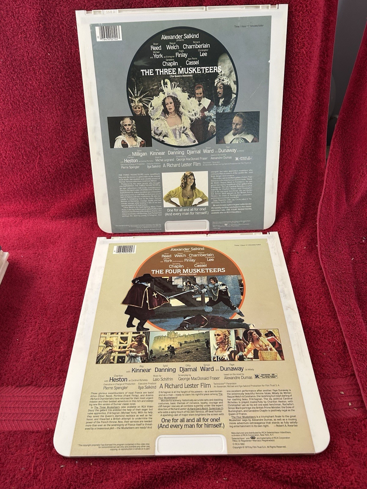 The Three Musketeers & The Four Musketeers RCA 2 CED LOt VideoDiscs Movies