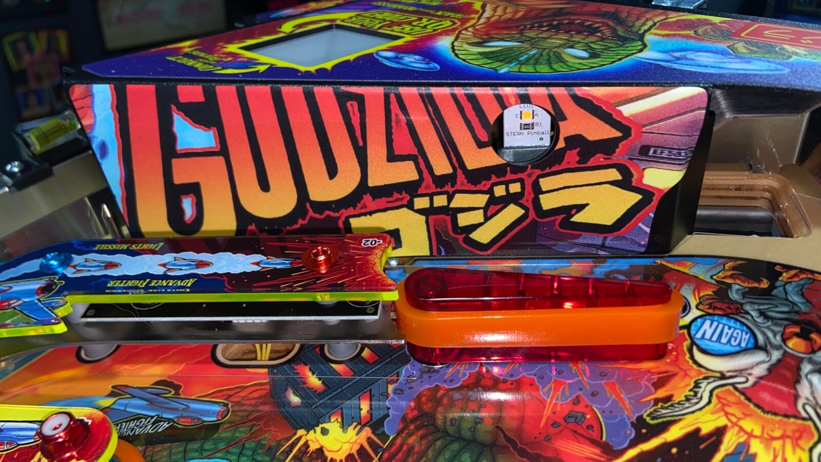 GODZILLA Pinball Mod DECAL Apron Wall ( SOLD AS A PAIR)