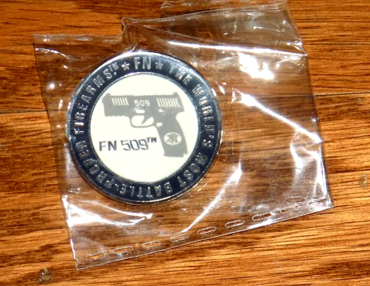 FN 509 Pistol The World's Most Battle Proven Firearms Lapel Hat Pin NEW