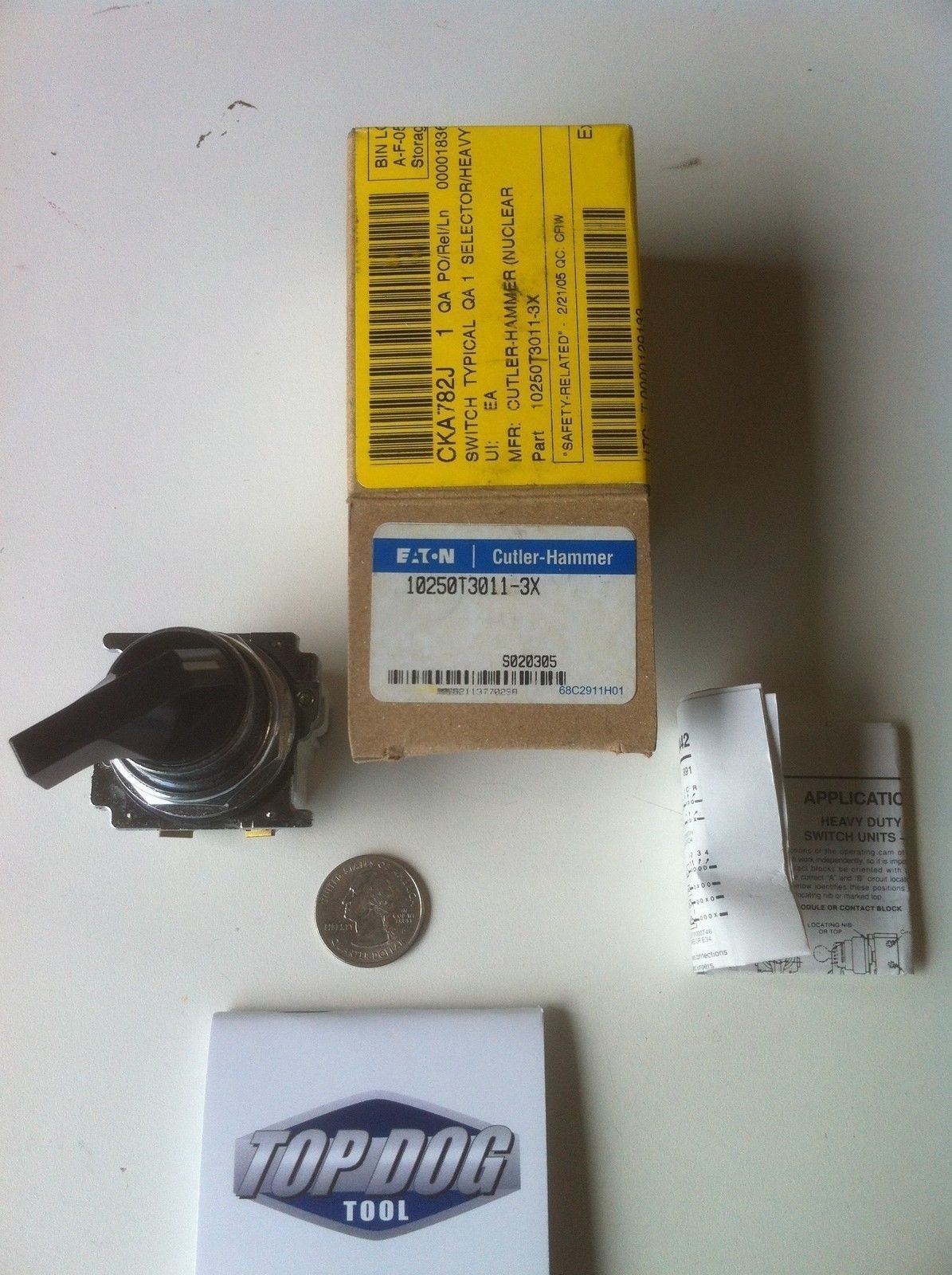 New Eaton Cutler-Hammer 10250T3011-3X Selector Switch