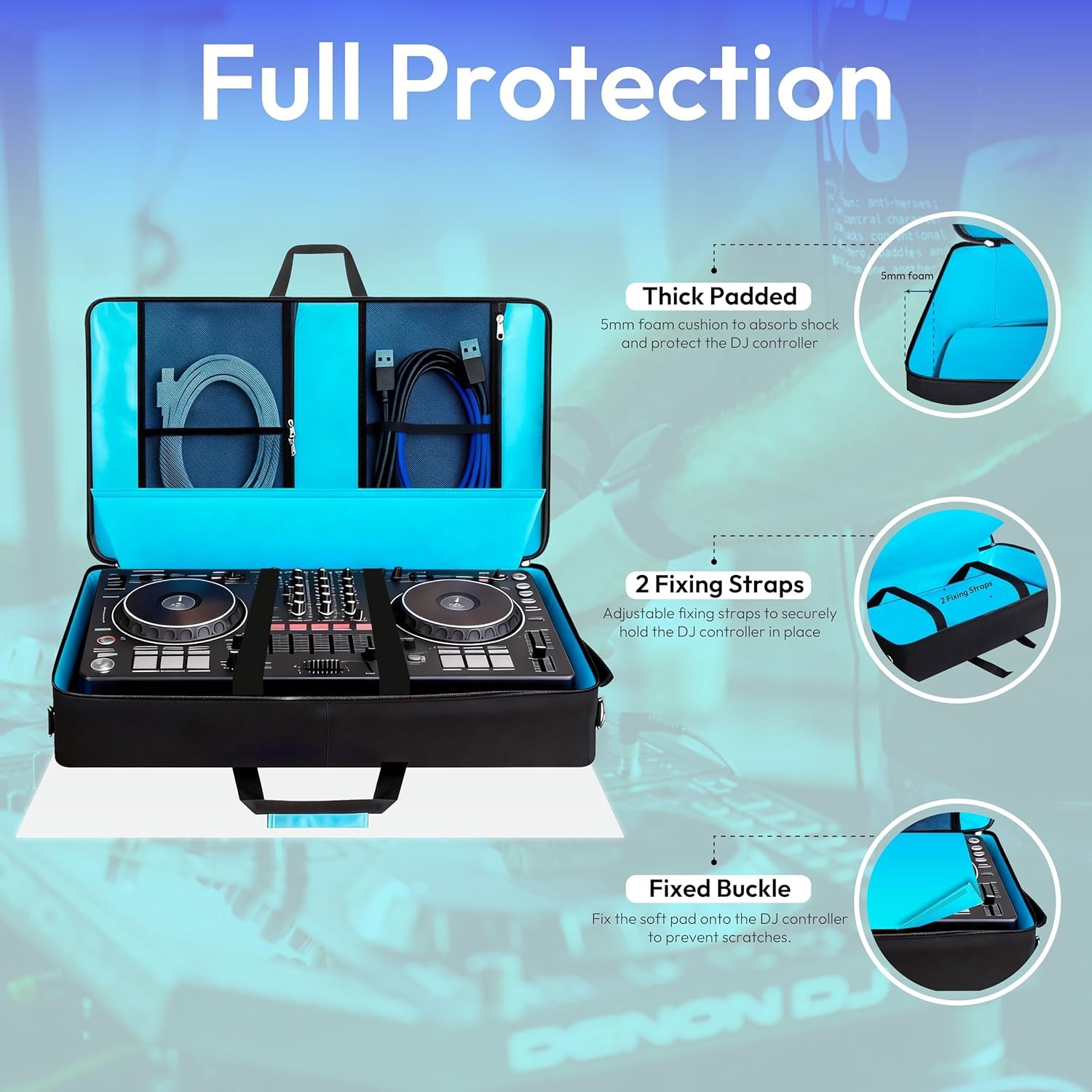 DJ Controller Case Compatible with DDJ-FLX10/ DDJ-GRV6/ REV5/ REV7/ SC LIVE 4/10