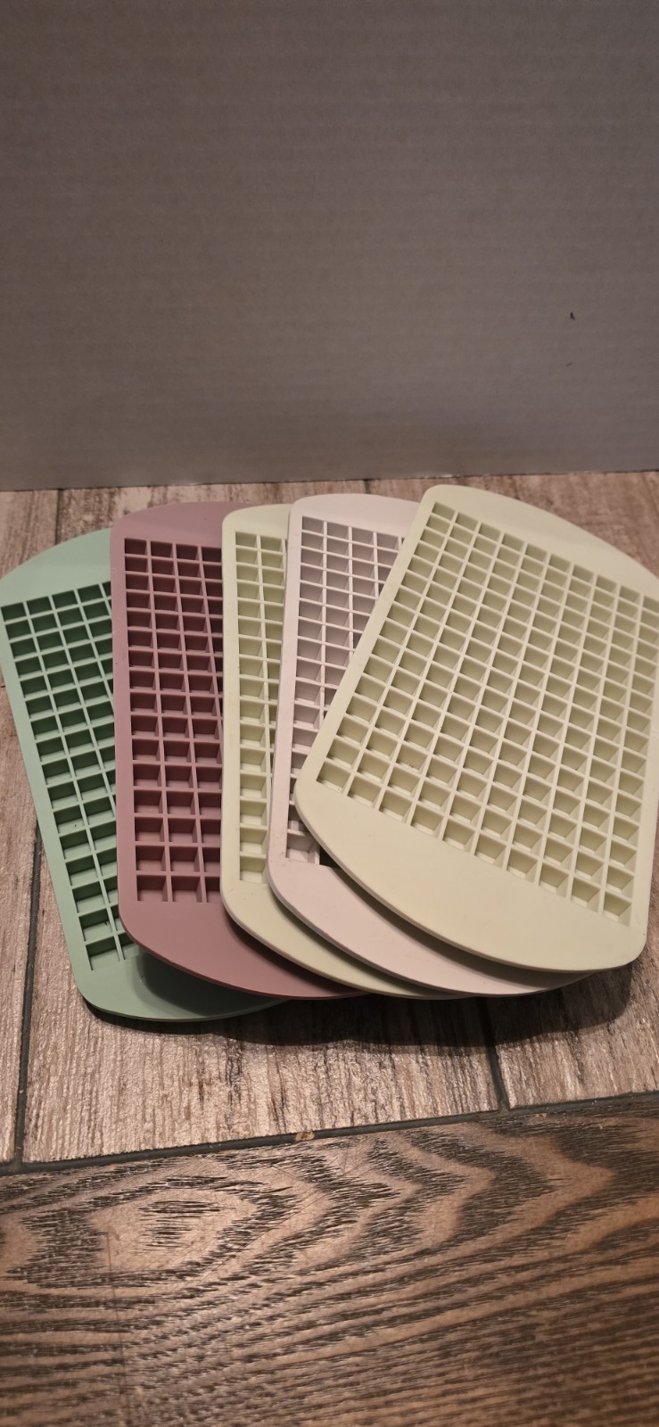 Vintage Pastel Plastic Freezer Trays Organizer Grid Inserts Set of 5 Retro...