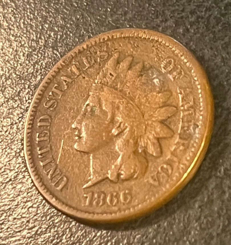 1866 Indian cent , VG / F  , scarce