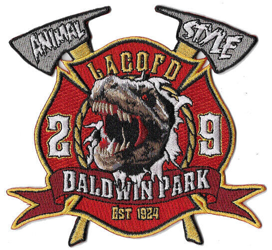 LA County Station 29 Animal Style Baldwin Park Est. 1924 Fire Patch NEW .