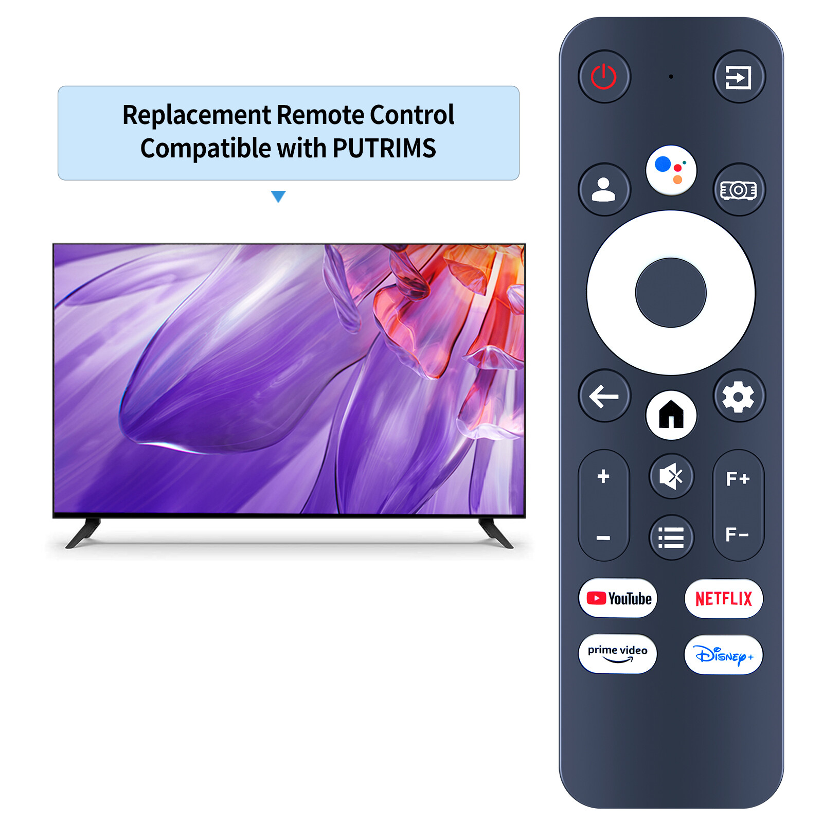 Voice Remote Control For PUTRIMS K12 4K Smart Projector