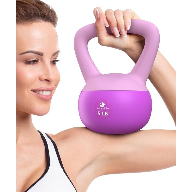 Kettlebell 5lb Sand Filled Ergonomic Handle Versatile Workout Equipment New