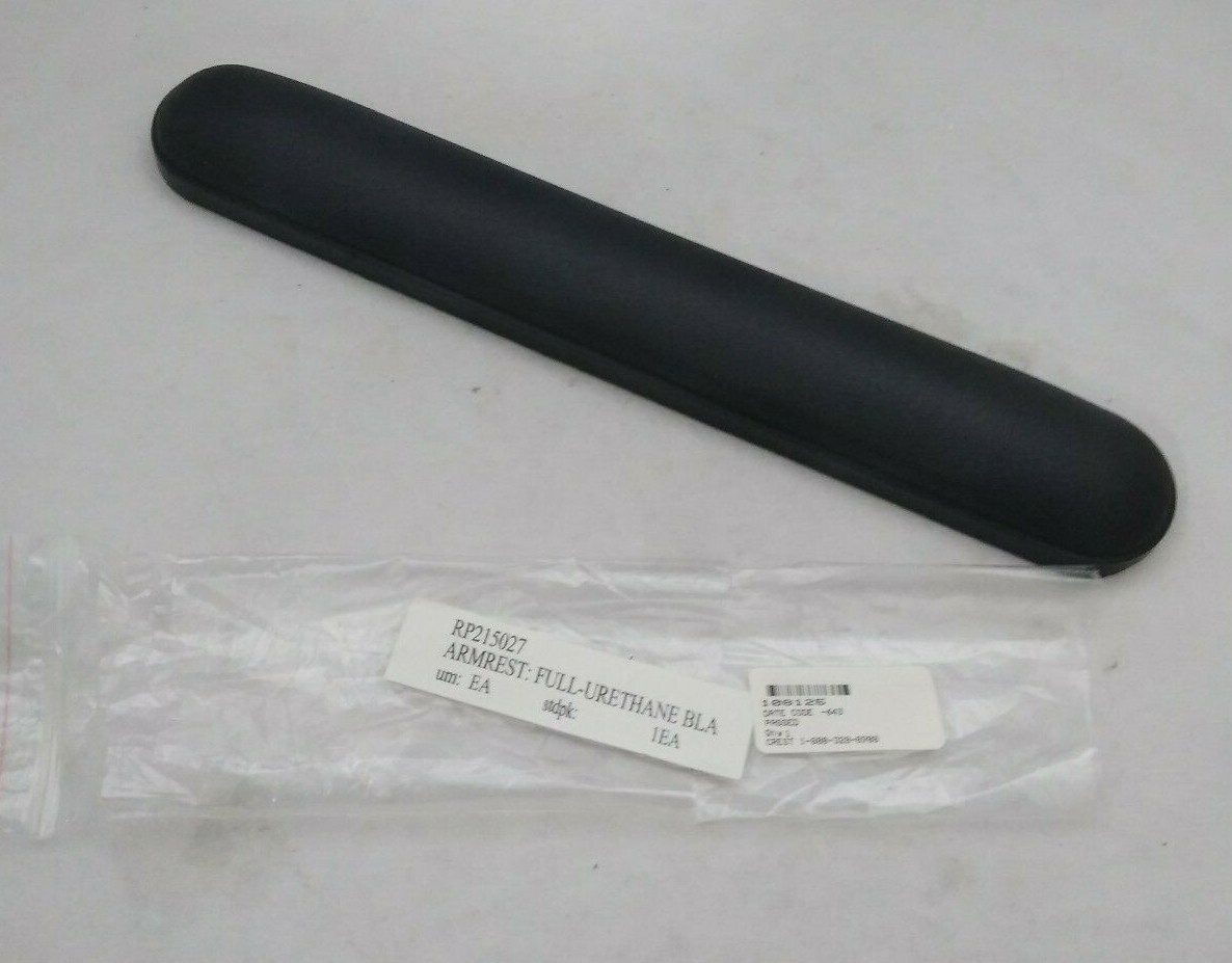 Aftermarket Black Armrest Pad Urethane Full Length 13-3/4"x2" RP215027 108125