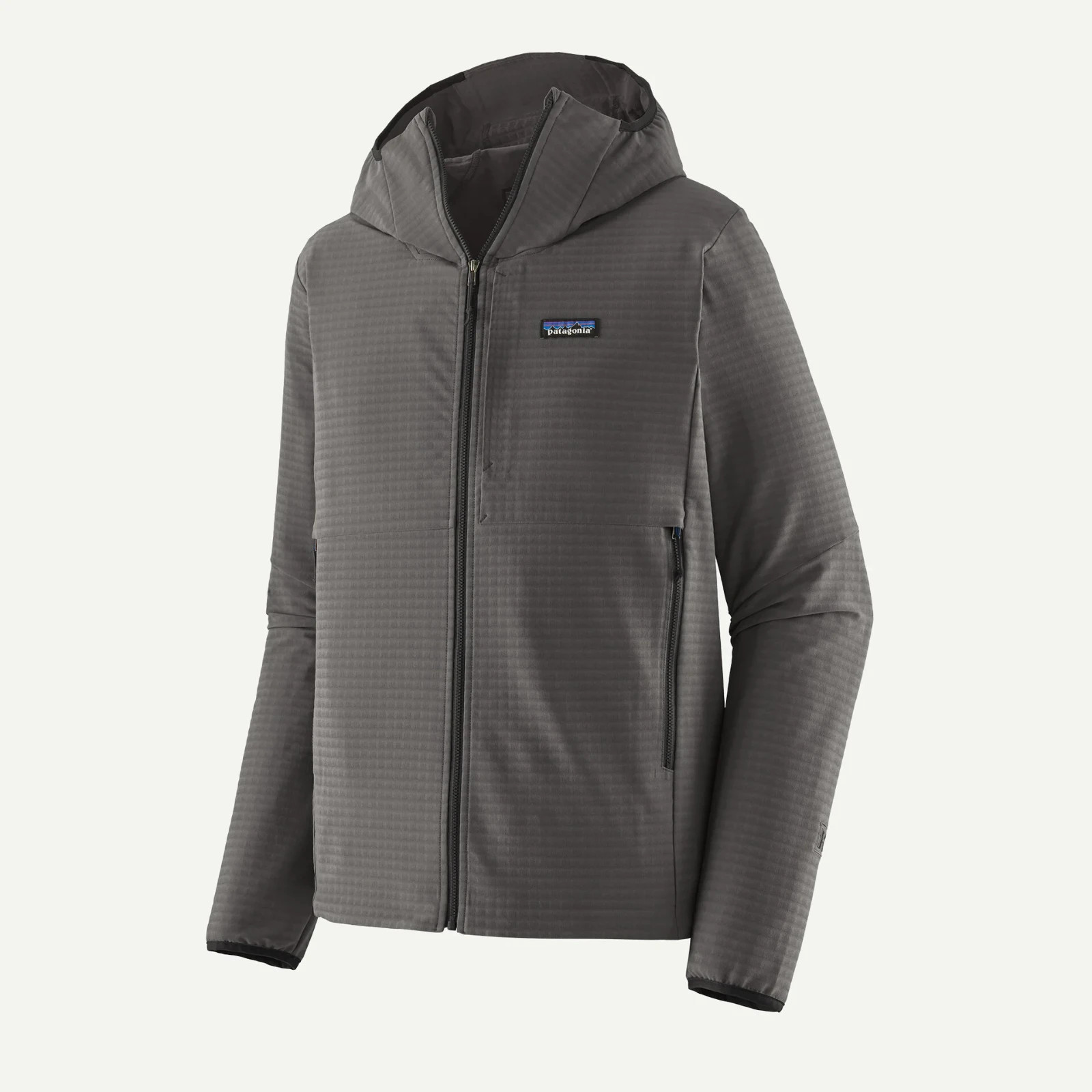 Patagonia Men's R1® TechFace Hoody, Warm, Stretchy and Breathable, Forge Grey