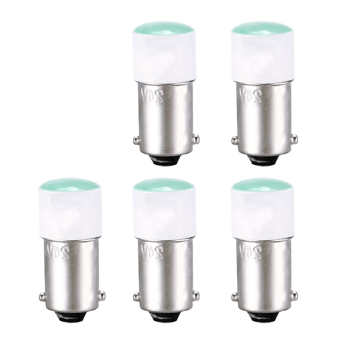 5 x LED Bulbs 24V Dashboard Light Green BA9s Base Bulb