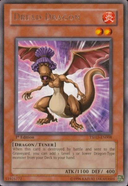 1x (NM) Dread Dragon - TSHD-EN008 - Rare - 1st Edition  YuGiOh