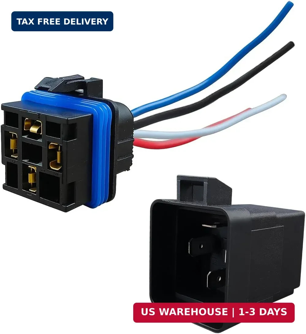 YoRise 4-PIN 12V DC 40/30 AMP Car Waterproof Relay Kit, SPST Automotive Relay wi
