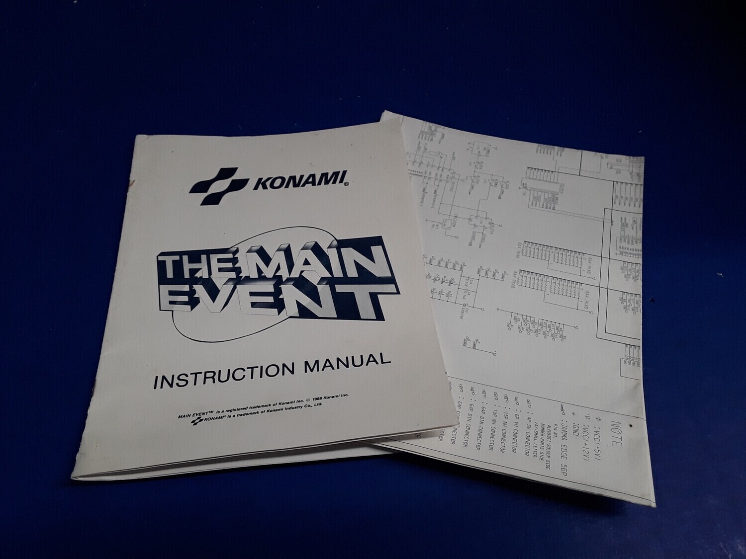 The Main Event by Konami Instruction Manual & Schematics