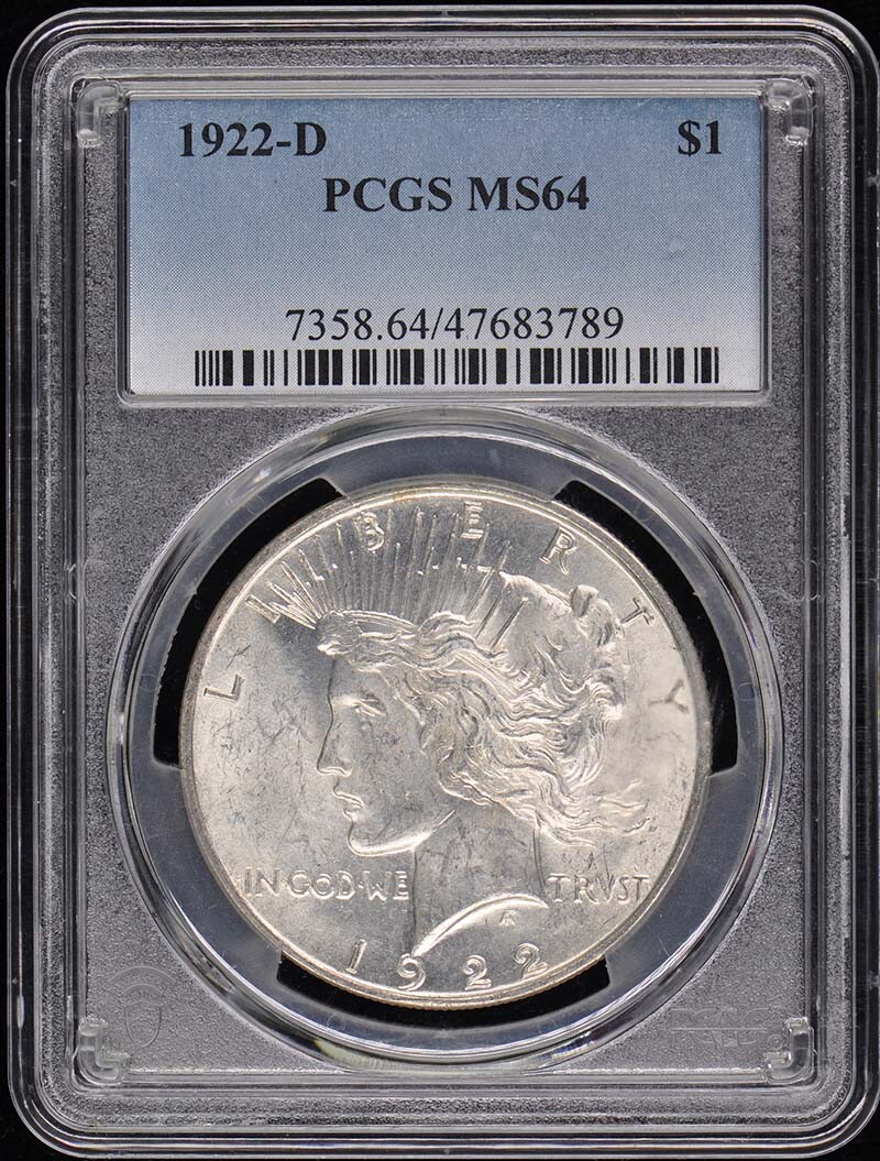 1922-D $1 Peace Dollar PCGS MS64