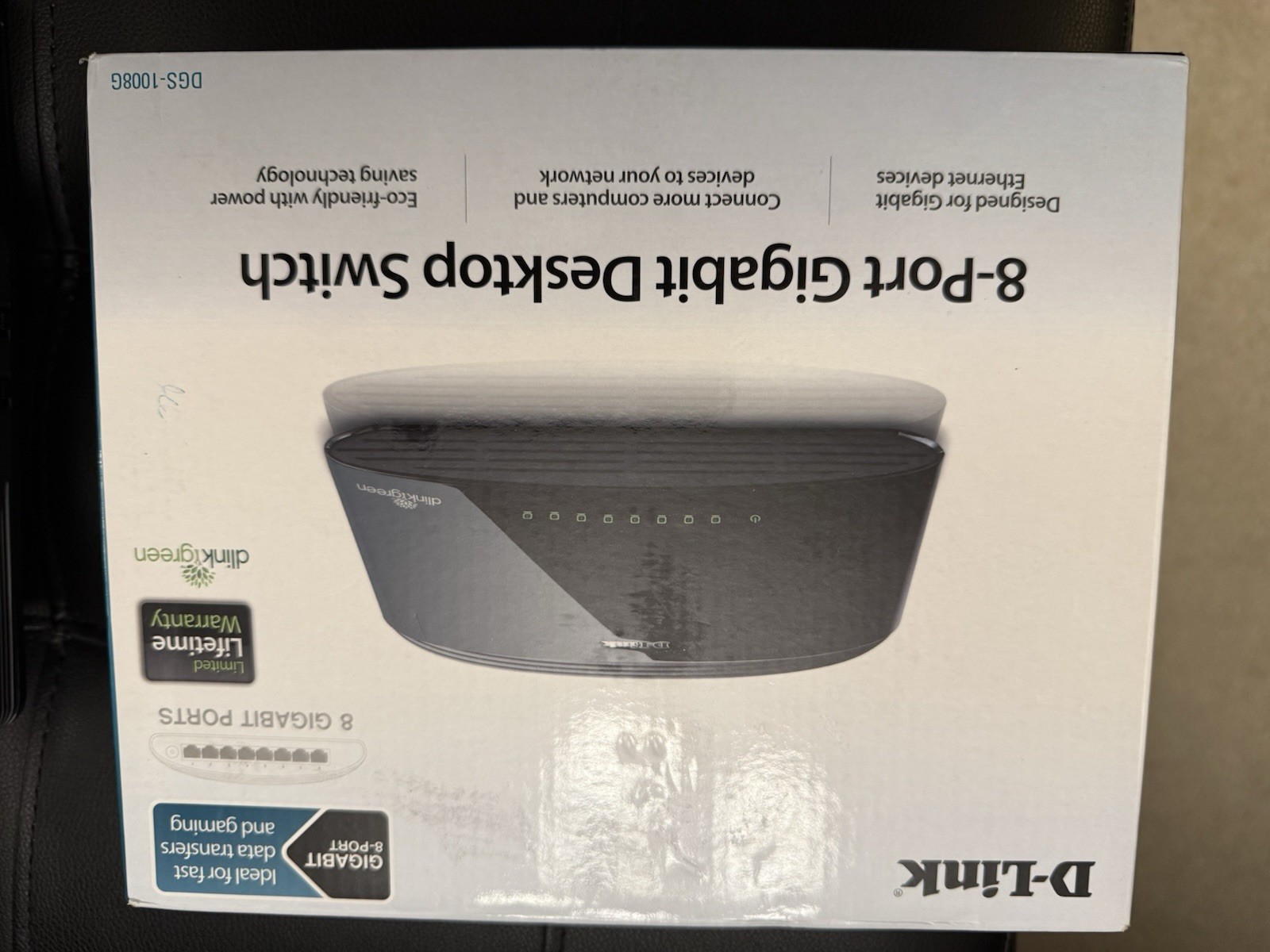 D-Link DGS-1008G 8-Ports Gigabit Ethernet Switch Open Box