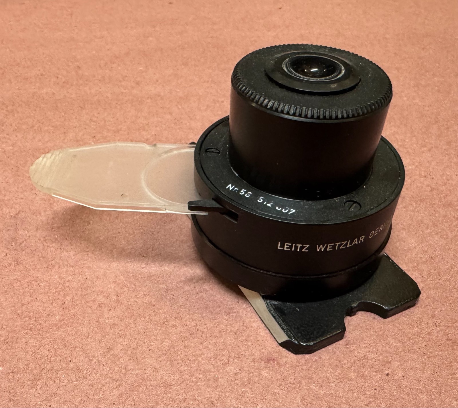 Leitz Laborlux A 0.90 No. 56 Microscope Condenser With Diffusion Slider 512807