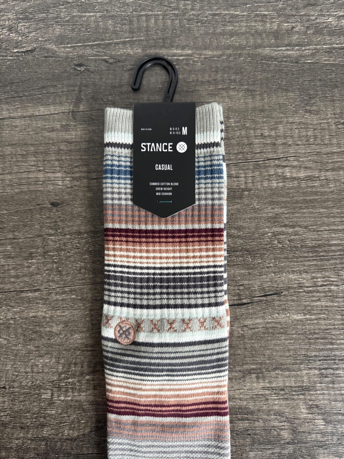 Stance Crew Socks • Curren ST Multi-Color • Size: MEDIUM or LARGE • 1 Pair (NWT)