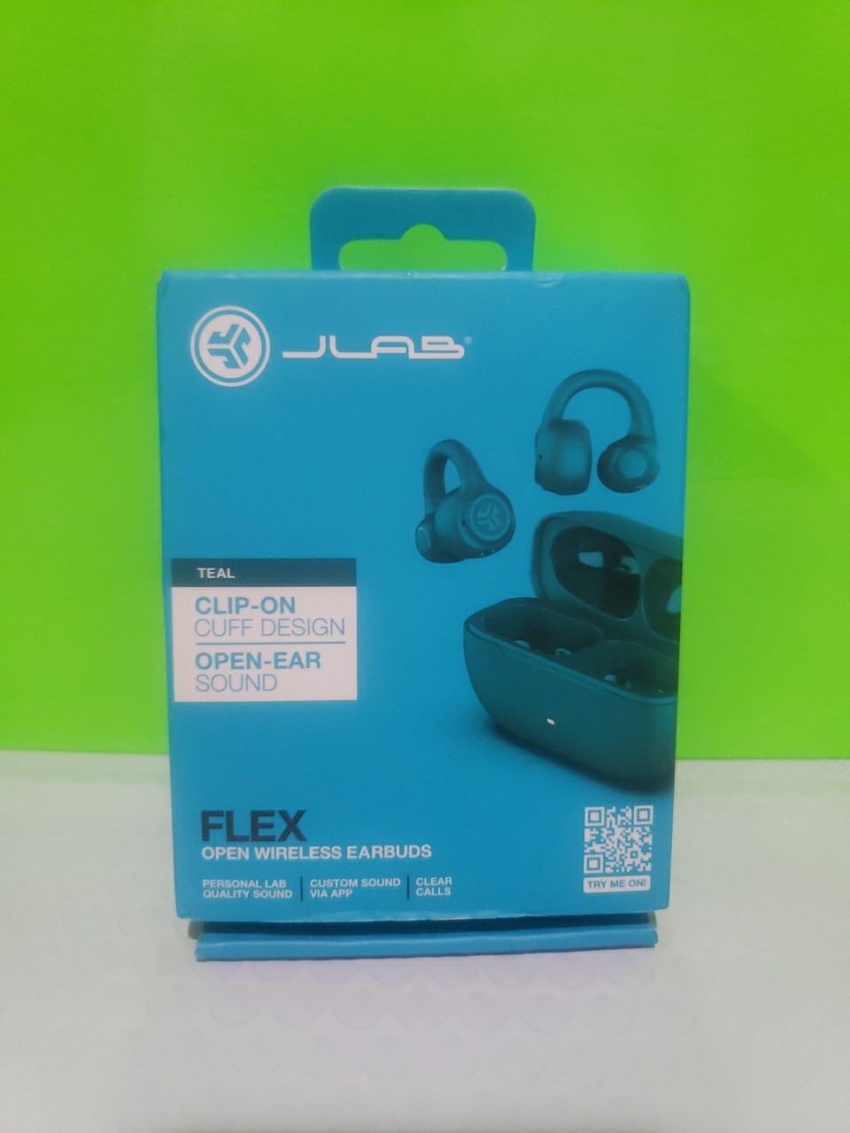 JLab Flex Open Earbuds Clip-on Cuff Design Wireless Bluetooth Multipoint - Teal